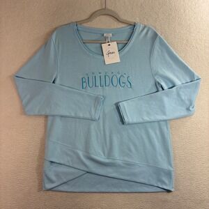Gonzaga Bulldogs Sweatshirt Women S Blue Long Sleeve Collegiate Preppy Cozy NWT